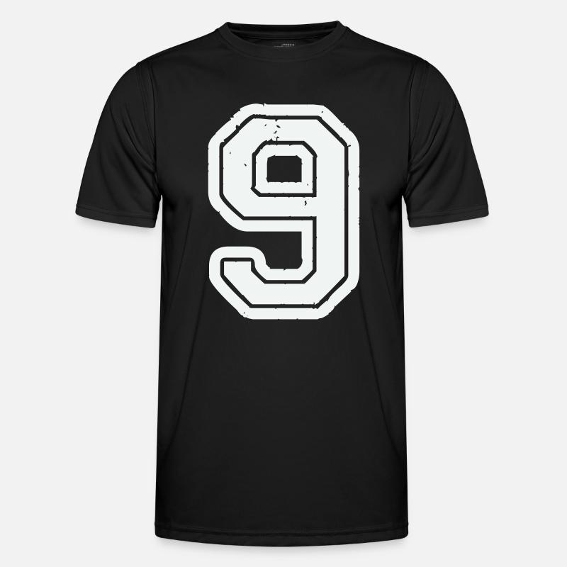 9 - Männer Funktions-T-Shirt - Schwarz