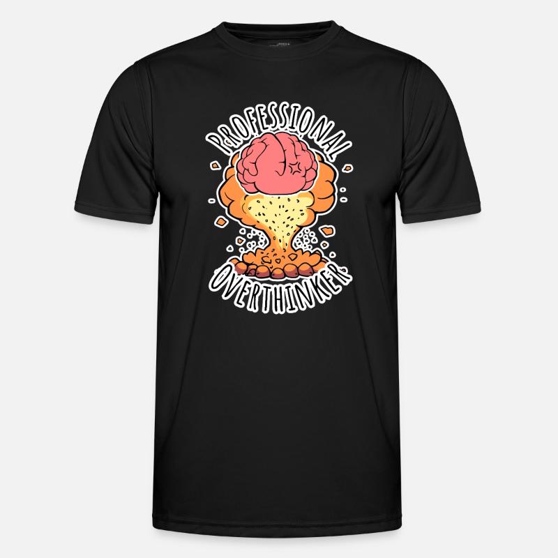 Professional Overthinker - Gehirn Explosion! - Männer Funktions-T-Shirt - Schwarz