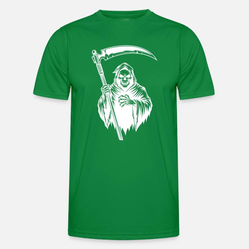 Der Sensenmann Reaper Design Skull Version Männer Funktions-T-Shirt
