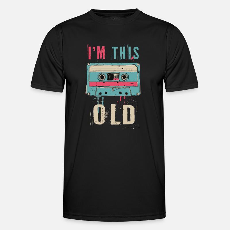 I'm This Old Cassette Tee - Men's Functional T-Shirt - black