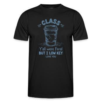 École d’appréciation des enseignants Vous étiez sauvages - T-shirt sport Homme - noir - Devant - AI Model Male 178 dark (178cm)
