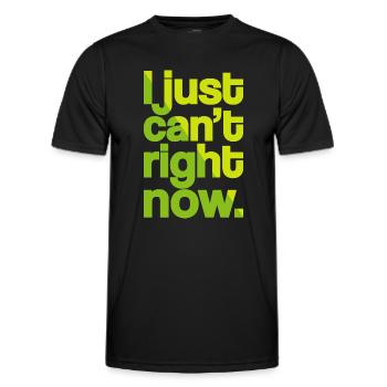 Just Can't (dark) - Men's Functional T-Shirt - black - Front - AI Model Male 178 dark (178cm)