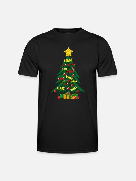 Juletræ med en masse kærlighed og stjerne. - Funktionsshirt til herrer - sort