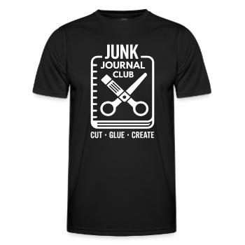 Junk Journal Club Cut Glue Create - Männer Funktions-T-Shirt - Schwarz - Vorne - AI Model Male 178 dark (178cm)