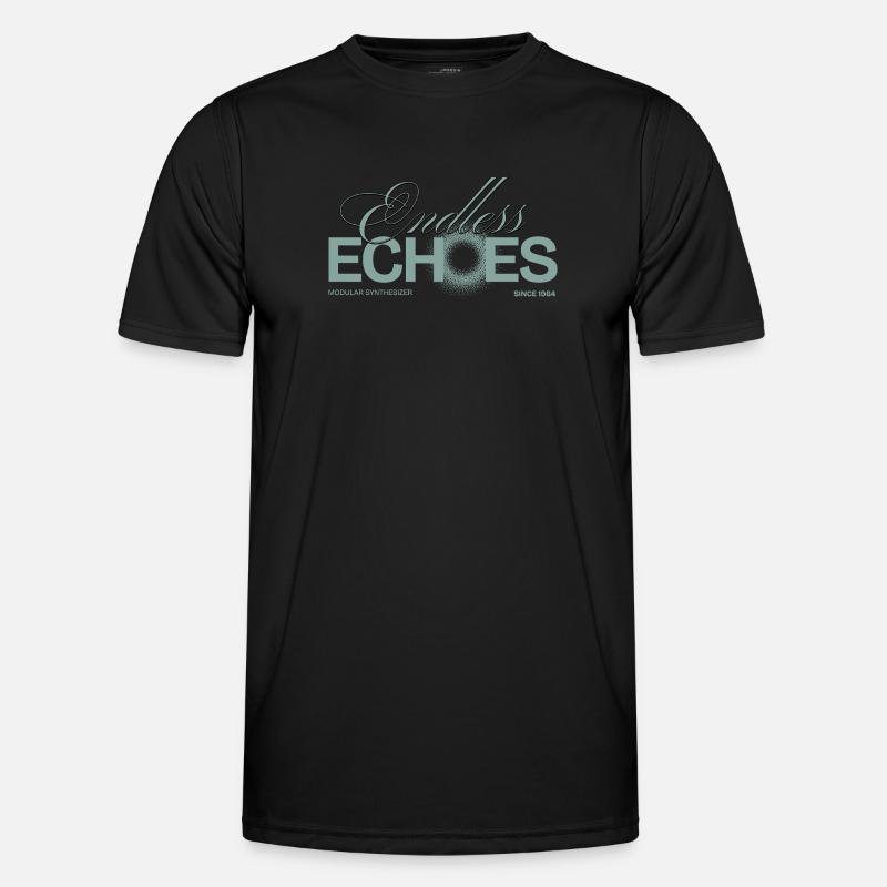 Synthesizer Modular Addicted Endless Echoes Männer Funktions-T-Shirt