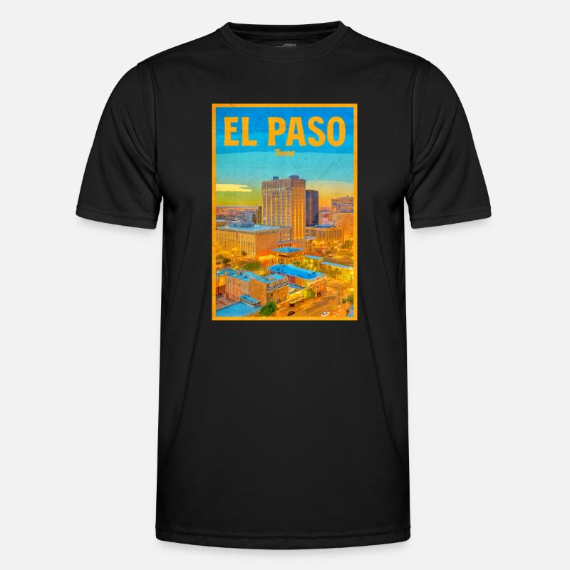 El Paso Skyline Retro Men's Functional T-Shirt