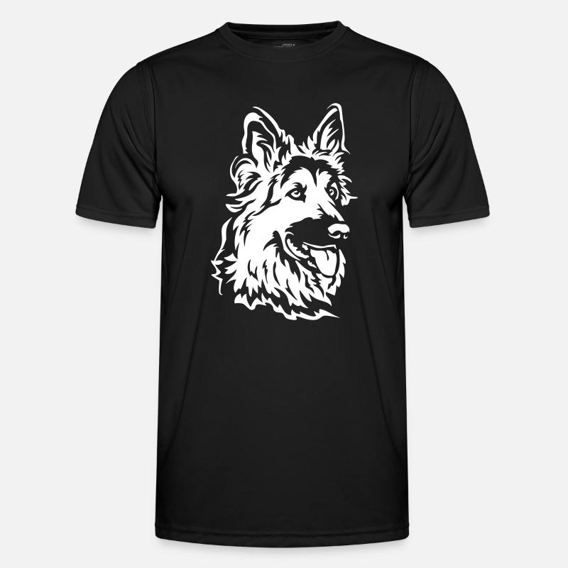 German Shepherd Head "Black Edition" - Men's Functional T-Shirt - black