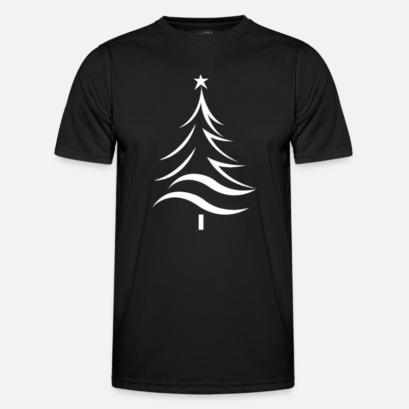 Christmas Tree Silhouette Style - Men's Functional T-Shirt - black