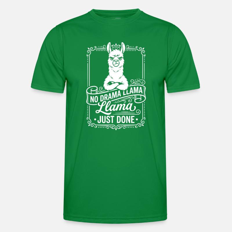 No Drama Llama Just Done Männer Funktions-T-Shirt