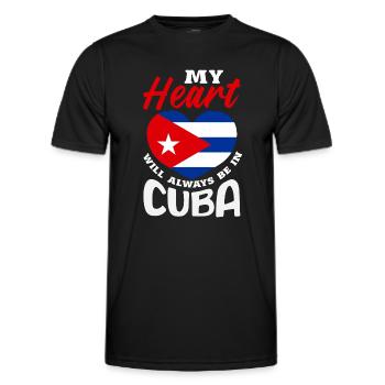 Cuba Pride & Home - Design du drapeau de Cuba - T-shirt sport Homme - noir - Devant - AI Model Male 178 dark (178cm)