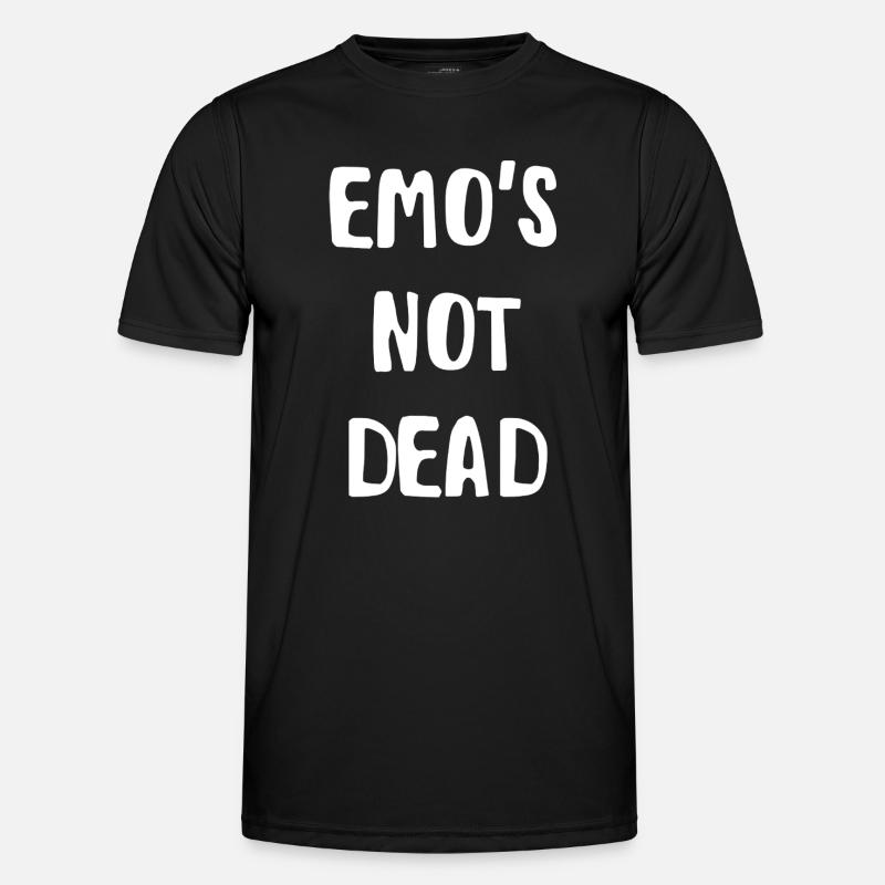 Emo nicht tot - Männer Funktions-T-Shirt - Schwarz