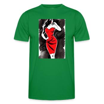 Pin up 2 - T-shirt sport Homme - vert - Devant - AI Model Male 178 dark (178cm)