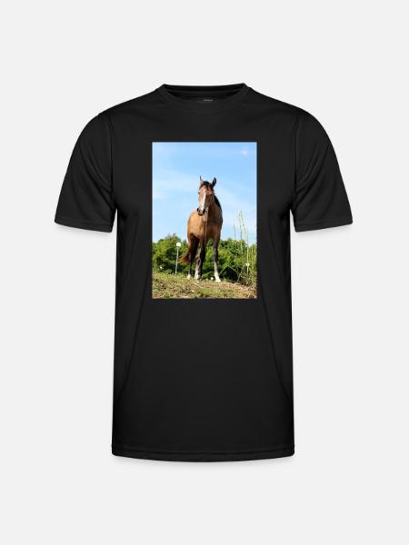 Affiche Cheval Cheval - T-shirt sport Homme - noir