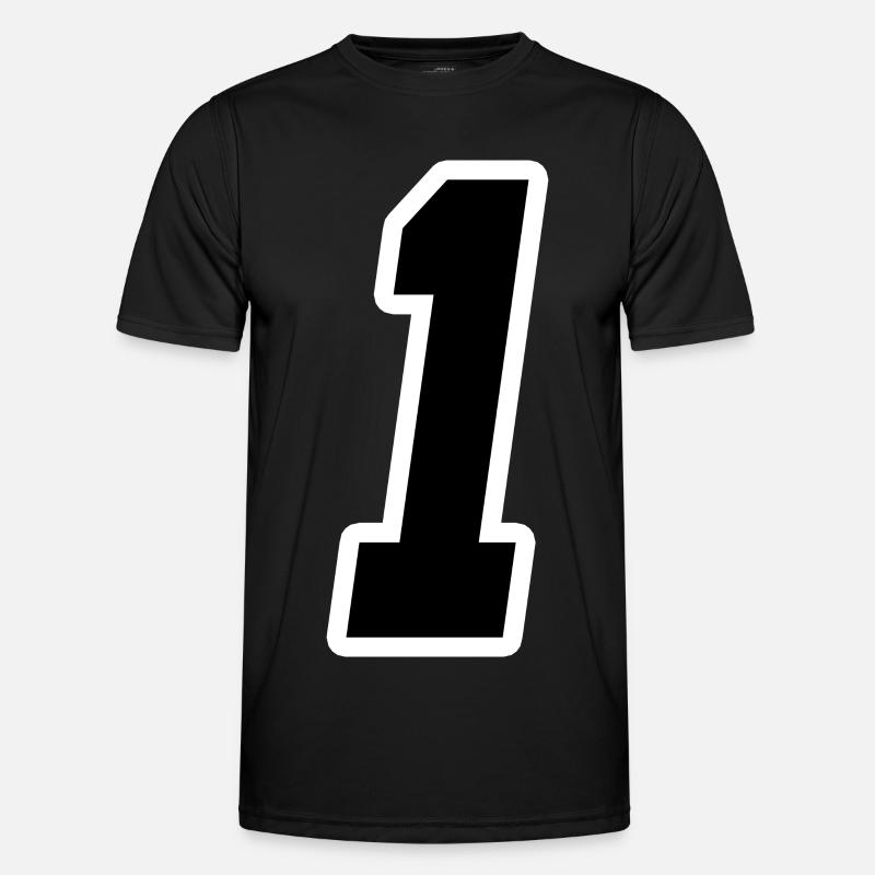 Nummer Eins 1 - Männer Funktions-T-Shirt - Schwarz