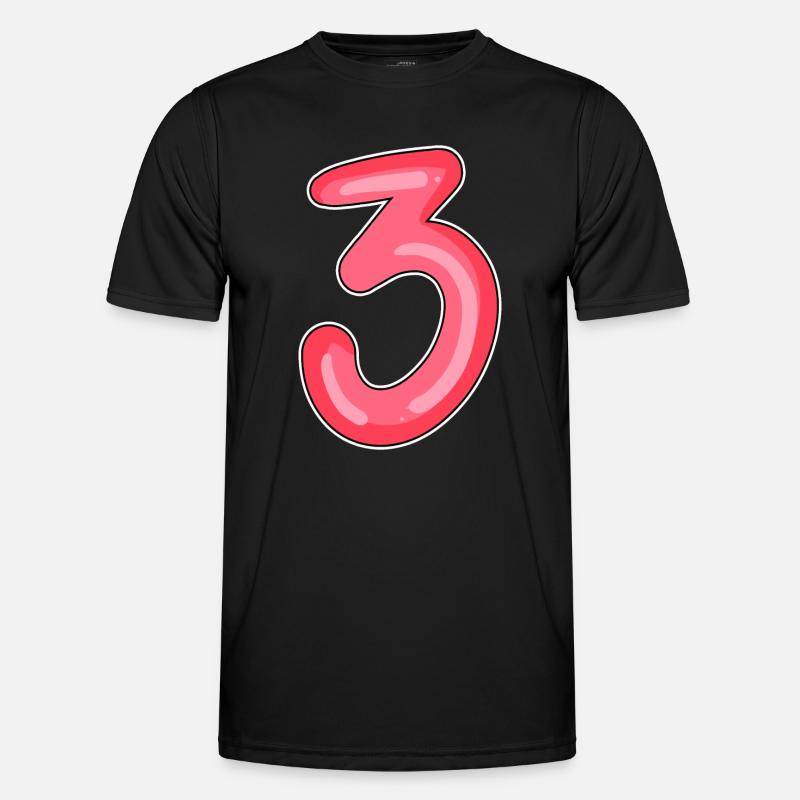 3 - Three - Men's Functional T-Shirt - black
