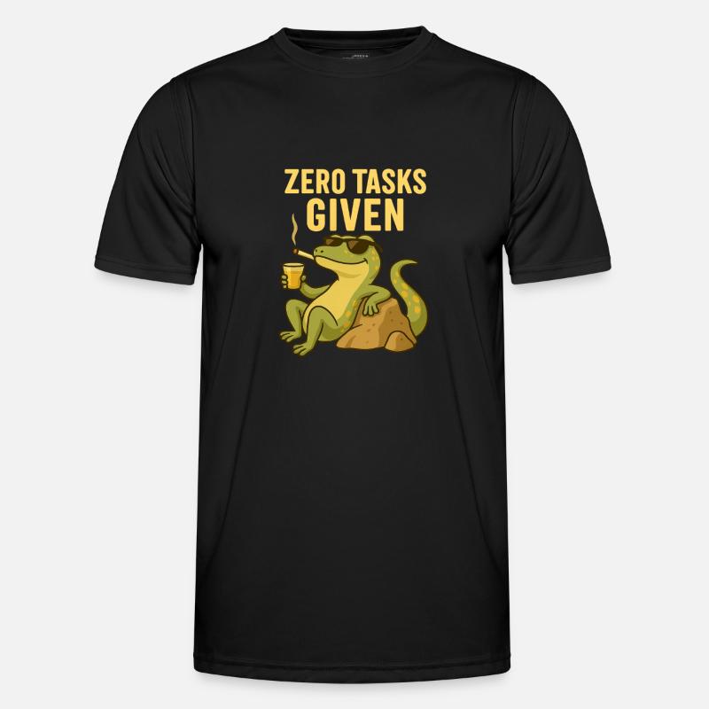 Zero Tasks Given – Gecko Edition Männer Funktions-T-Shirt