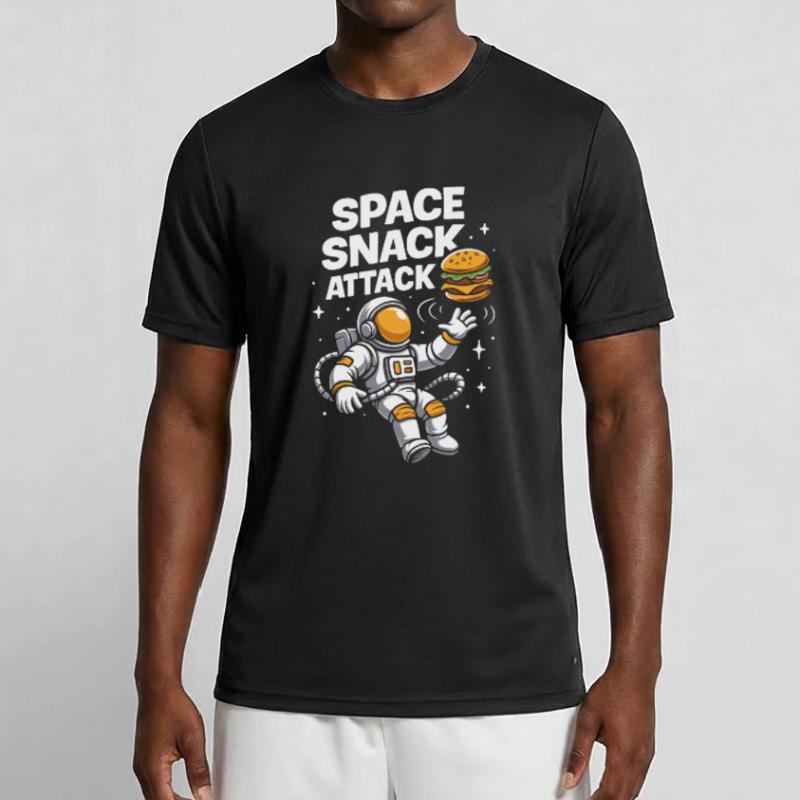 Conception spatiale du hamburger d'astronaute T-shirt sport Homme