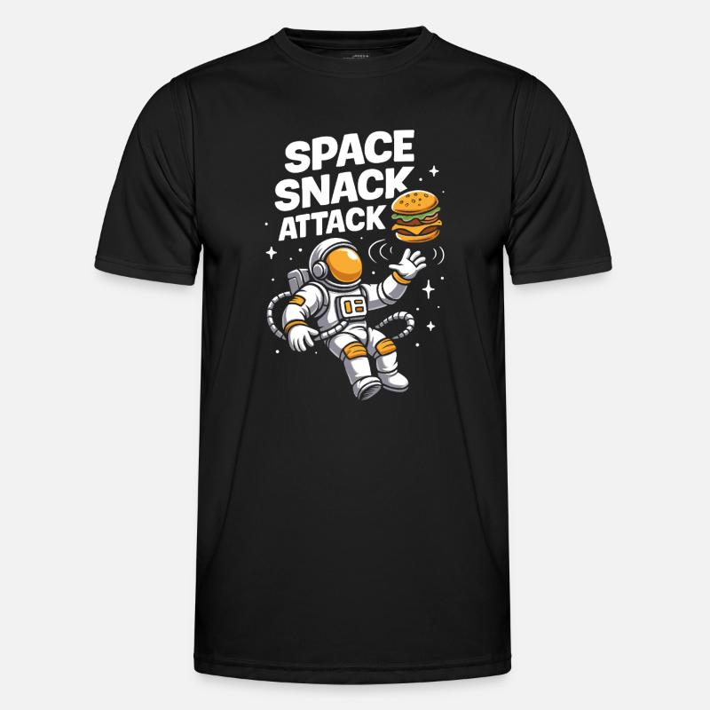 Conception spatiale du hamburger d'astronaute - T-shirt sport Homme - noir