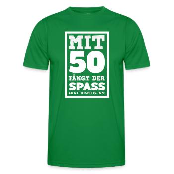 Cadeau amusant pour un 50e anniversaire - T-shirt sport Homme - vert - Devant - AI Model Male 178 dark (178cm)