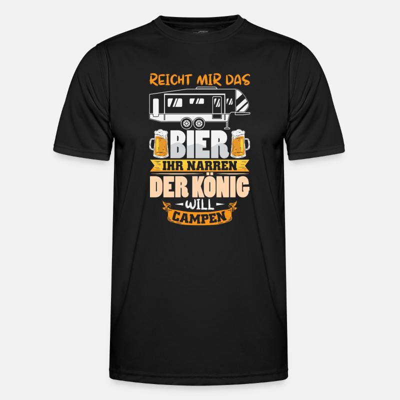 Camper Camping Wohnwagen Spruch - Männer Funktions-T-Shirt - Schwarz