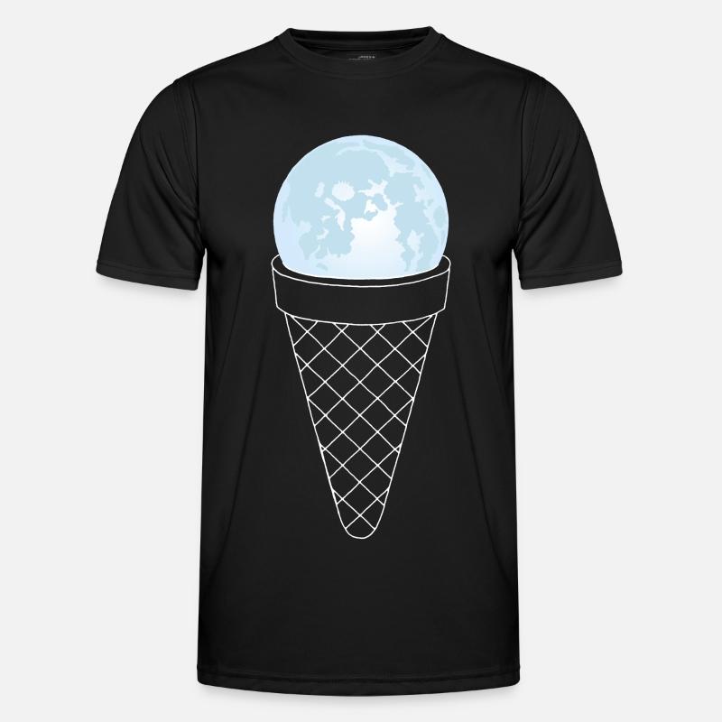 Lune et crème glacée - Men's Functional T-Shirt - black