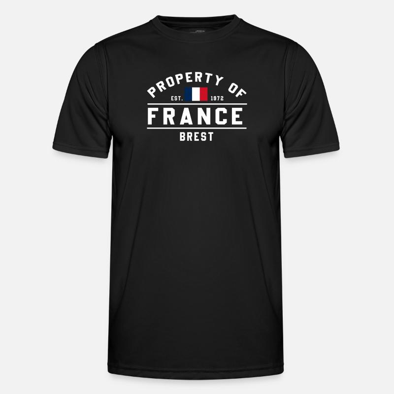 Französisches Eigentum Brest Logo - Männer Funktions-T-Shirt - Schwarz
