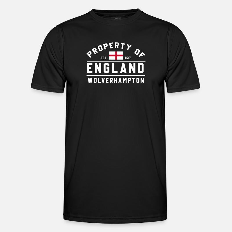 Englands Besitzer: Wolverhampton - Männer Funktions-T-Shirt - Schwarz