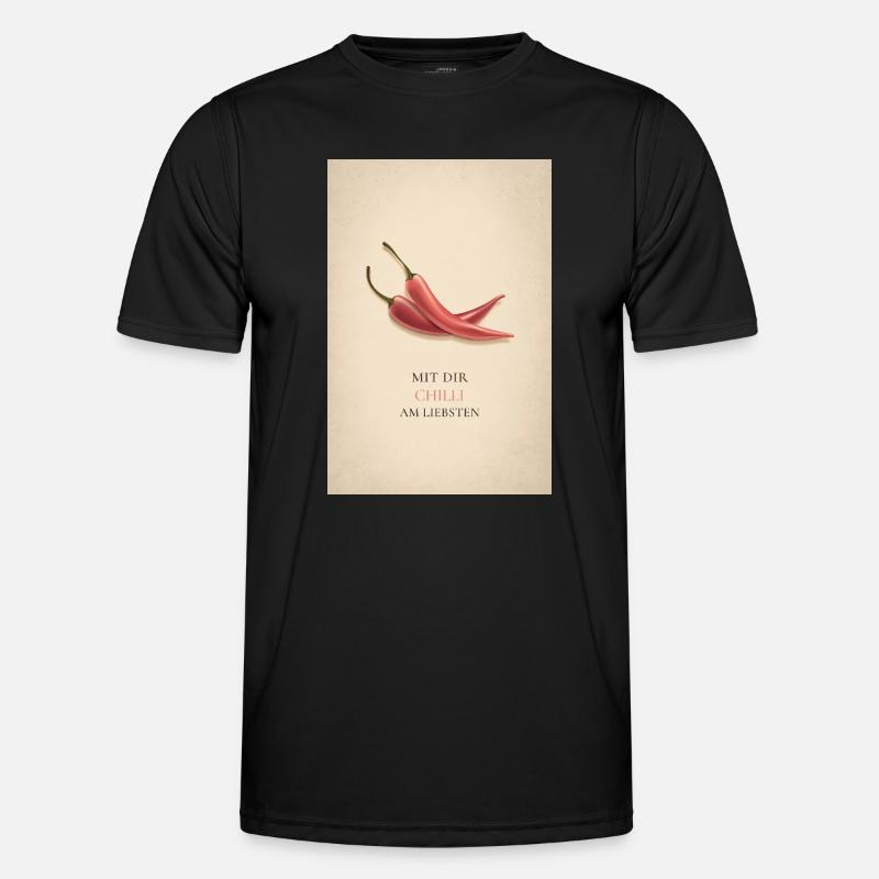 Mit dir Chilli am liebsten Männer Funktions-T-Shirt