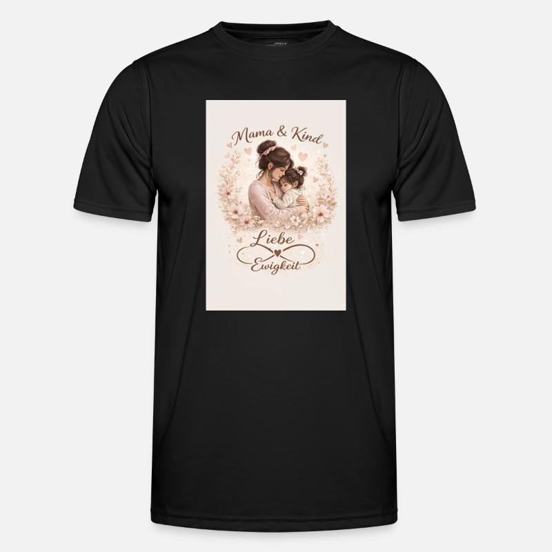 Mutter Tochter  - Männer Funktions-T-Shirt - Schwarz