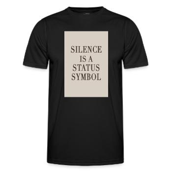 Silence is a Status Symbol – Quiet Luxury - Männer Funktions-T-Shirt - Schwarz - Vorne - AI Model Male 178 dark (178cm)