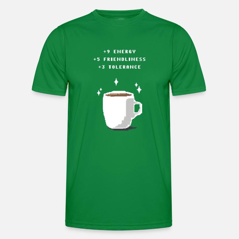 Coffee boost Männer Funktions-T-Shirt