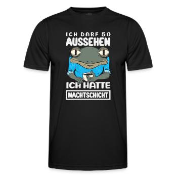 Quart de nuit, j’ai le droit de ressembler à ça - T-shirt sport Homme - noir - Devant - AI Model Male 178 dark (178cm)