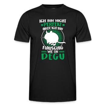 Degu nicht perfekt Gewöhnlicher Degu - Männer Funktions-T-Shirt - Schwarz - Vorne - AI Model Male 178 dark (178cm)