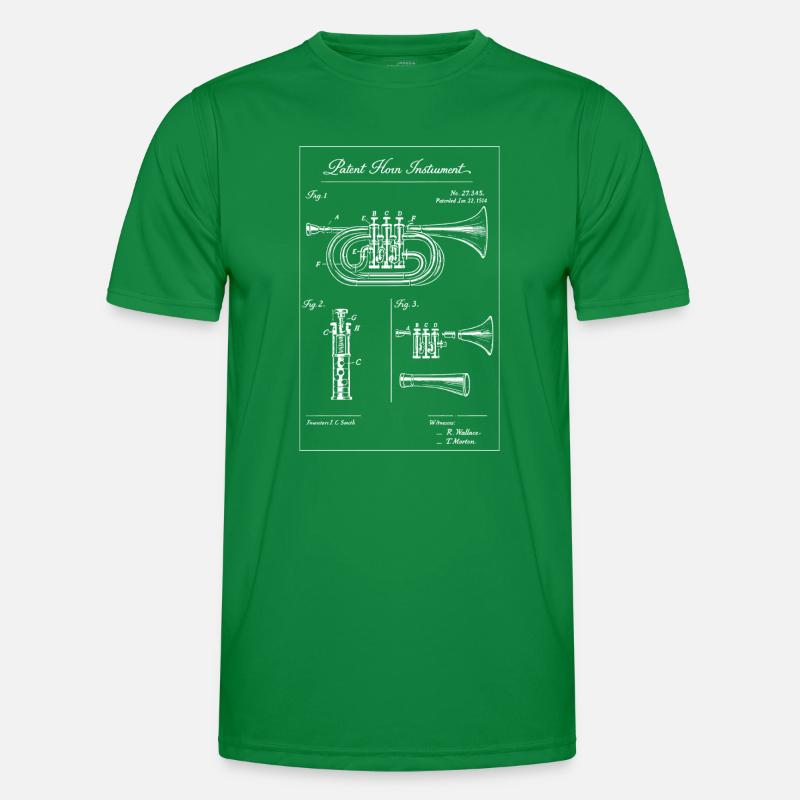 Schéma de plan de l’instrument à corne T-shirt sport Homme