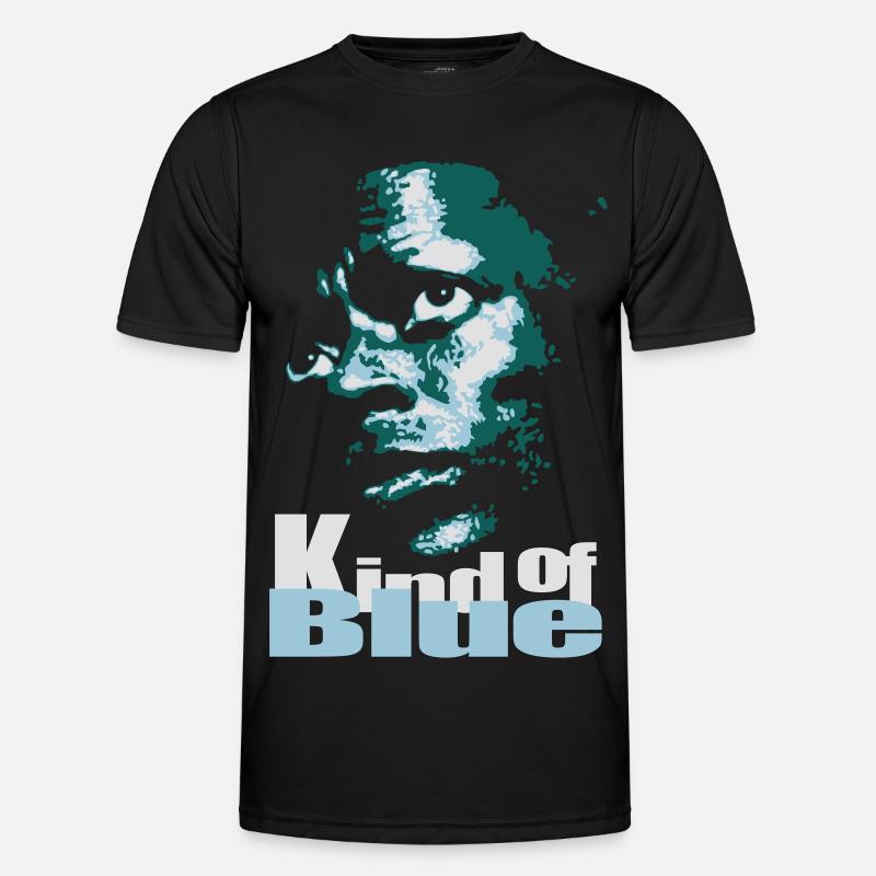 Blauer Jazz Flex - Männer Funktions-T-Shirt - Schwarz