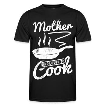 Mother who loves to cook - Men's Functional T-Shirt - black - Front - AI Model Male 178 dark (178cm)