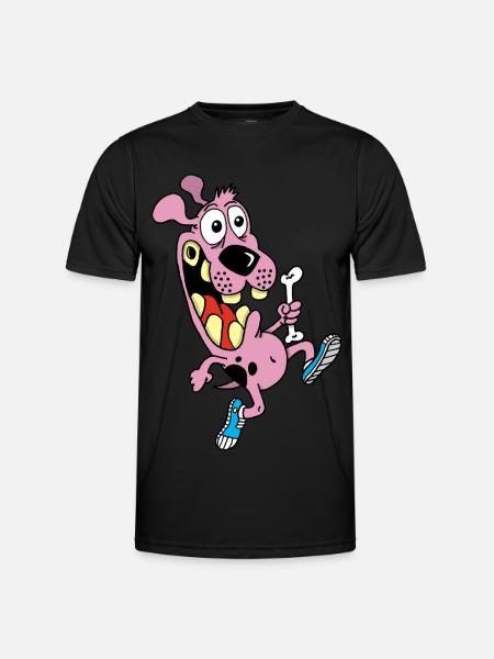 Relay race for a pink dog - Men's Functional T-Shirt - black