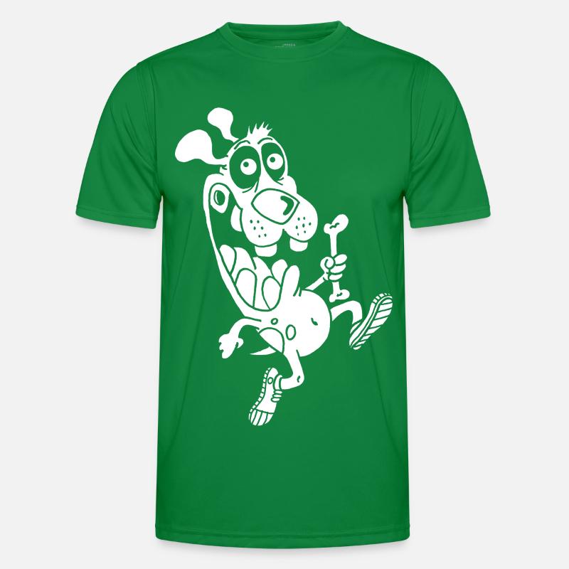 Course de relais pour un chien blanc T-shirt sport Homme