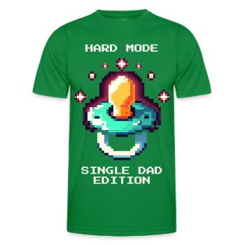 Mode difficile : Papa célibataire | Parent célibataire - T-shirt sport Homme - vert - Devant - AI Model Male 178 dark (178cm)