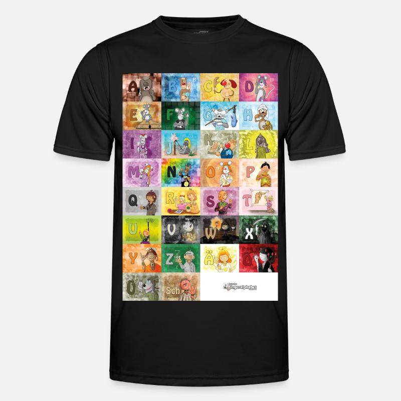 German Finger Alphabet 1 / Men's Functional T-Shirt