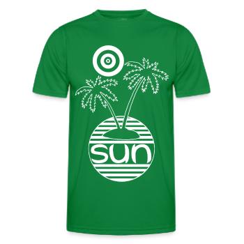 Paradies in der Sonne (weiß) - Männer Funktions-T-Shirt - Kelly Green - Vorne - AI Model Male 178 dark (178cm)