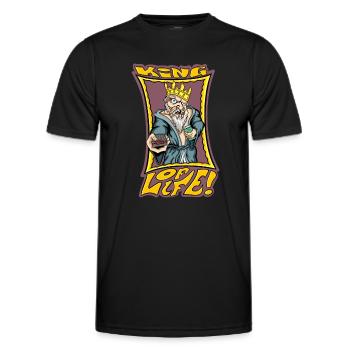 König des Lebens - Männer Funktions-T-Shirt - Schwarz - Vorne - AI Model Male 178 dark (178cm)