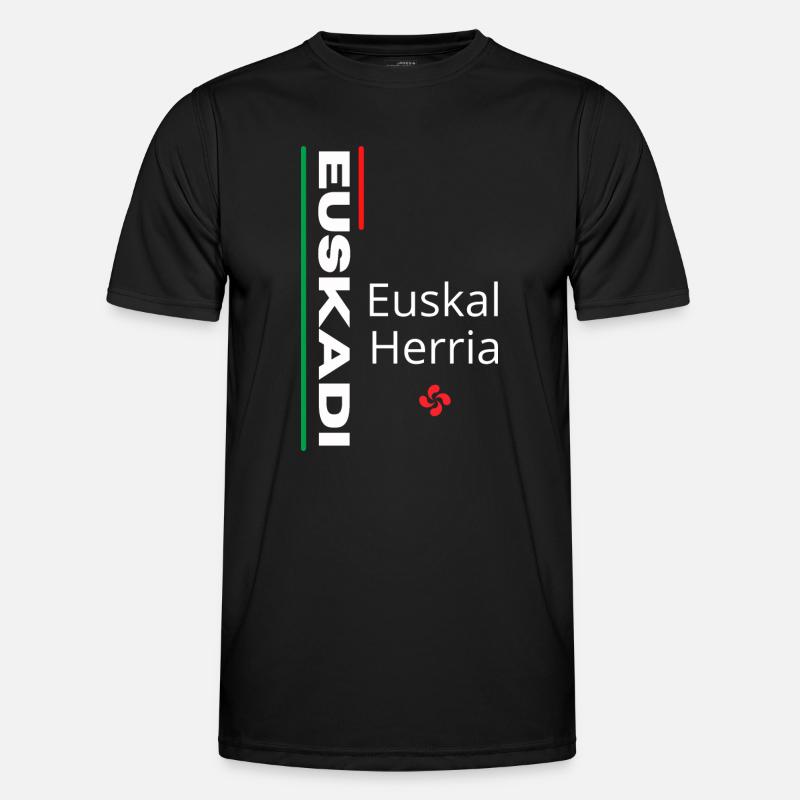Lebendiges Euskal Herria-Muster - Männer Funktions-T-Shirt - Schwarz