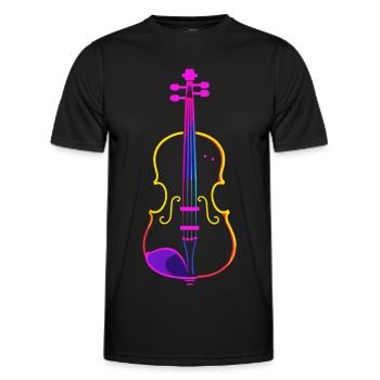 Violon Lineart - T-shirt sport Homme - noir - Devant - AI Model Male 178 dark (178cm)