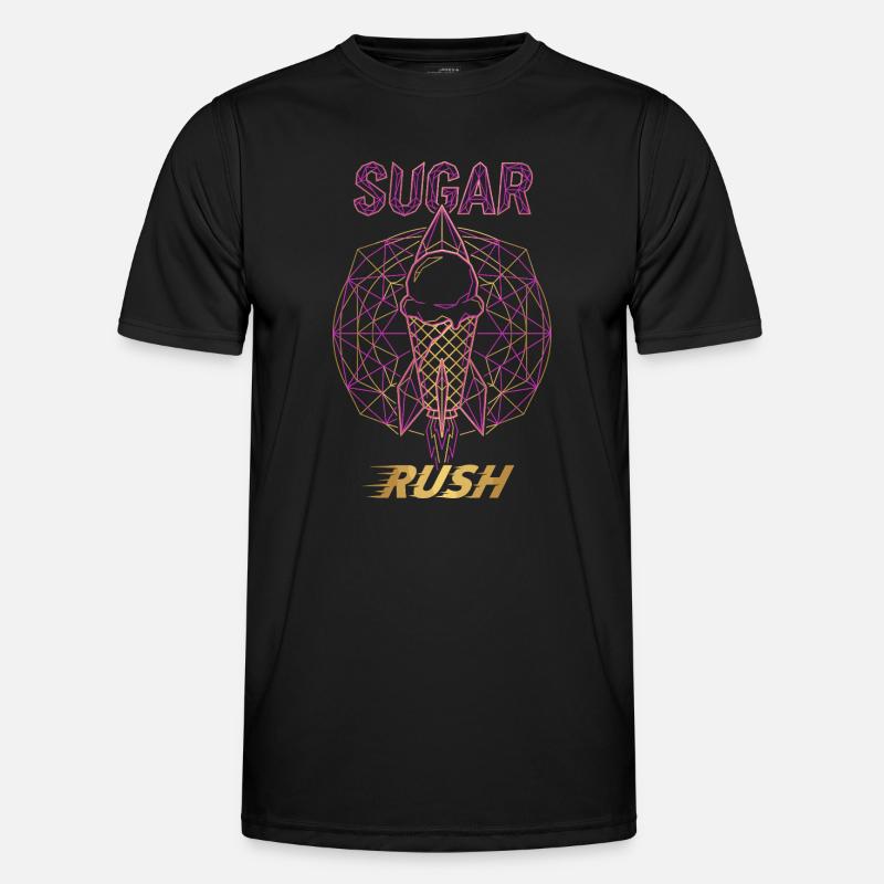 Sugar Rush Eis Rakete - Männer Funktions-T-Shirt - Schwarz