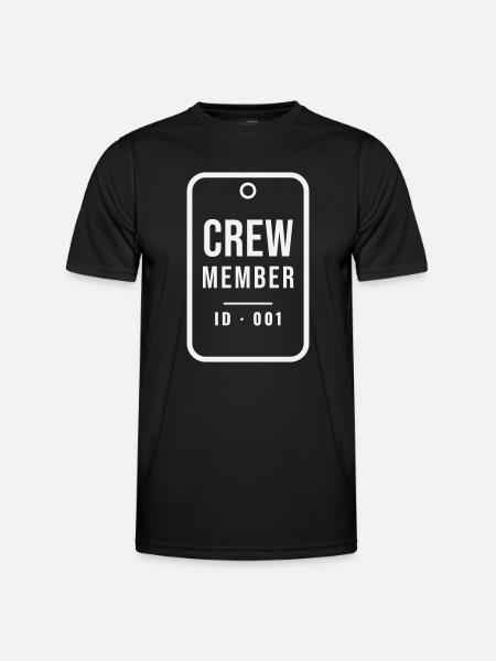 Événement du personnel de l’équipe d’identification des membres d’équipage Tag Tag Badge - T-shirt sport Homme - noir