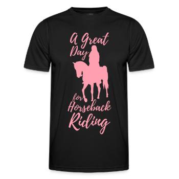 Reiter Mädchen - Männer Funktions-T-Shirt - Schwarz - Vorne - AI Model Male 178 dark (178cm)