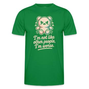 Je ne suis pas comme les autres, je suis pire Frech Gothic - T-shirt sport Homme - vert - Devant - AI Model Male 178 dark (178cm)