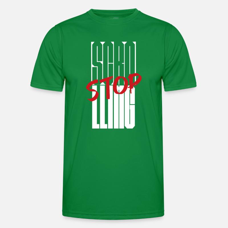 Stop Scrolling Typography design Men's Functional T-Shirt