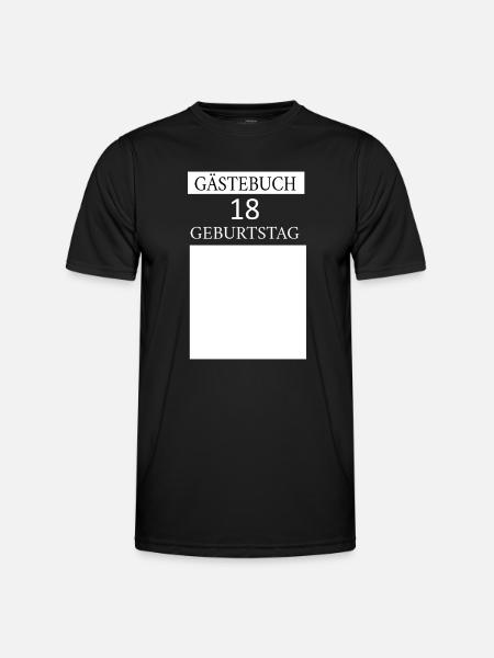 Guestbook 18th Birthday - Men's Functional T-Shirt - black